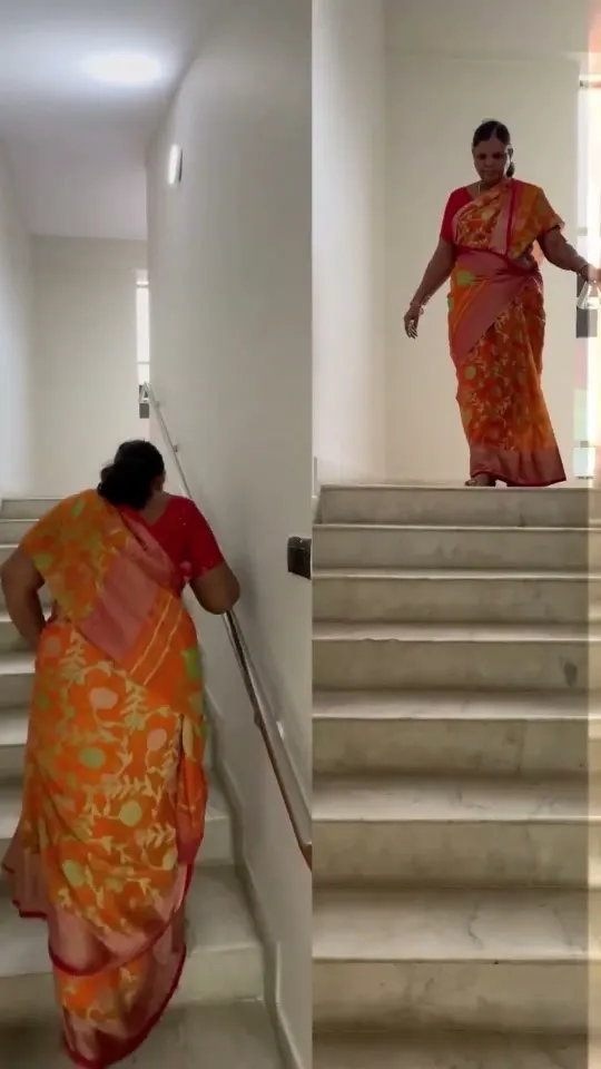 Video cover: knee replacement patient walking on stairs